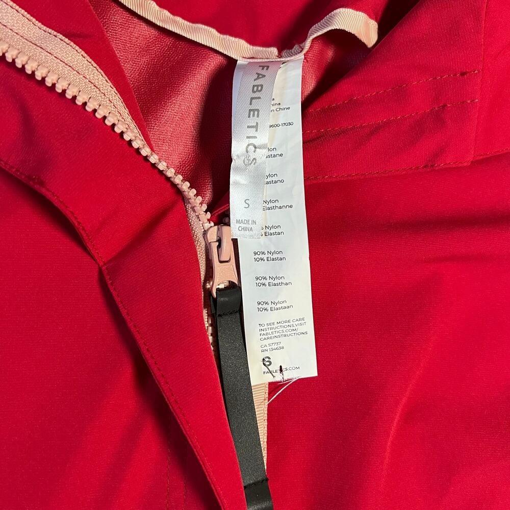 Fabletics Red Drawstring Waist Jacket - Picture 5 of 16